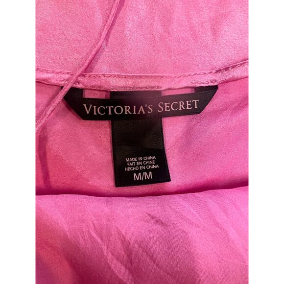 Victorias Secret Barbiecore Hot Pink Slip With White Lace Size M - Picture 3 of 5